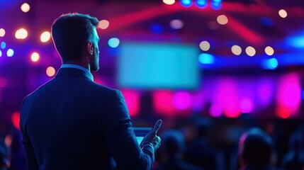 Fototapeta premium Speaker at a conference