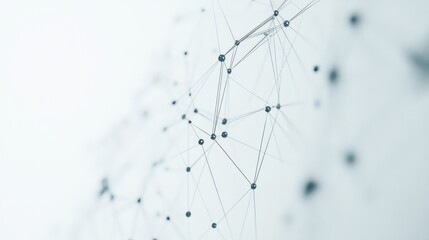 Abstract network of connecting points and lines