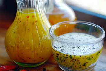 Discovering the art of making a balanced vinaigrette with fresh ingredients in a cozy kitchen