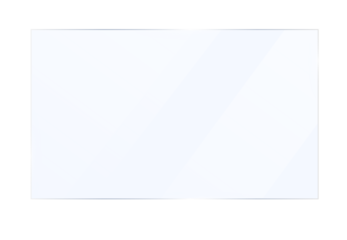 Glass plate on transparent background. Realistic screen glass, window mockup, clear glass showcase, glossy plastic glare frame, acrylic with glares and light, clear rectangular plate, plexiglas, 3d.