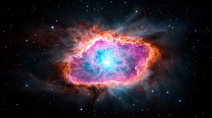 Obraz premium Cosmic nebula explosion in deep space