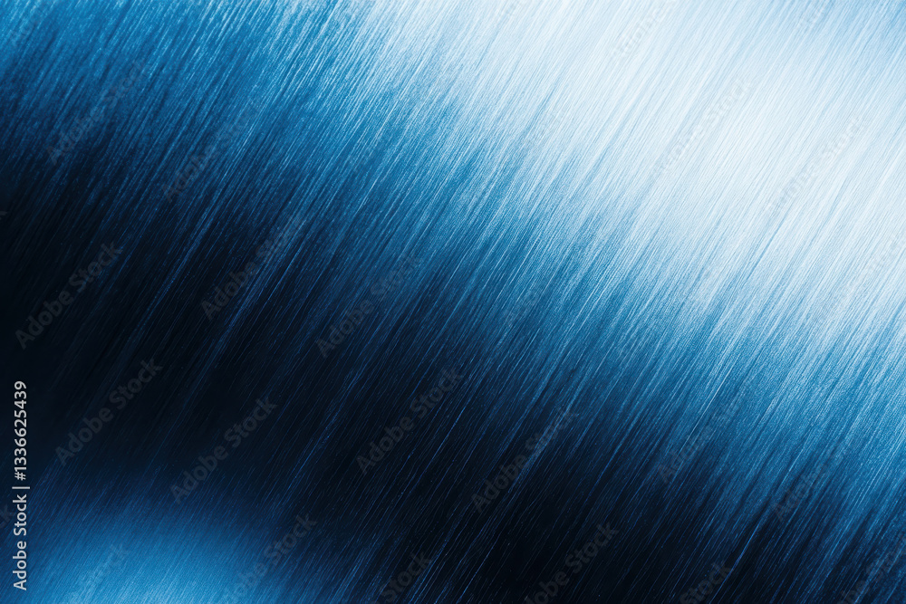 Poster metallic texture with abstract chaos in blue gradient for dynamic backgrounds