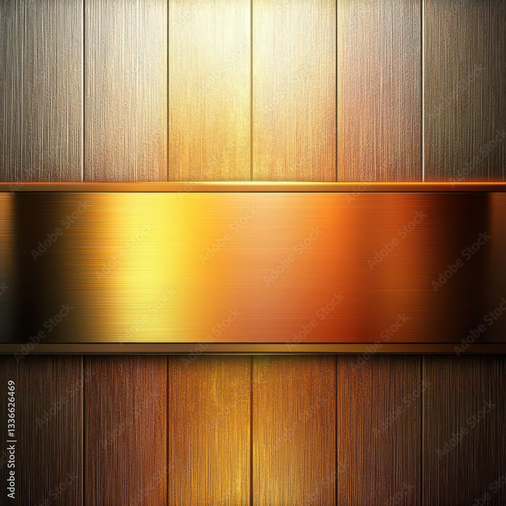 Poster metallic background with warm tones and chaos pattern for modern design projects