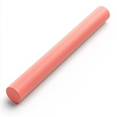 A matte coral tube with a smooth, velvety texture, resting at a slight angle, its warm tone adding a vibrant yet refined touch.
