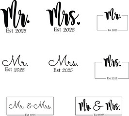 Mr and Mrs Est 2024, mr, mrs, Wedding Bundle, Hubby Wifey, Marriage, Bride, wife, husband, bundle, bundle, jpg pdf, mr, mrs, Wedding Bundle, Hubby Wifey, Marriage, wife, Mr and Mrs