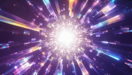 Naklejka premium Abstract background of holographic light and flare gradient