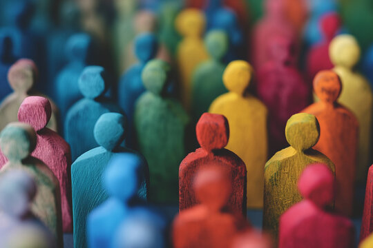 An abstract background symbolizing diversity and inclusion. Vibrant colors blend seamlessly, representing unity and connection. A modern concept for equality and togetherness