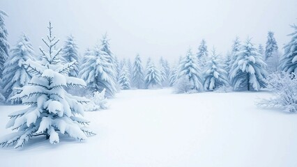 Winter wonderland is a magical and pristine landscape where every surface is blanketed in snow trans