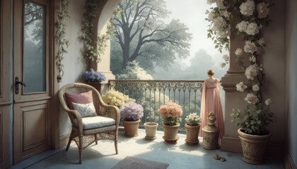 Obraz premium Quiet time on the balcony