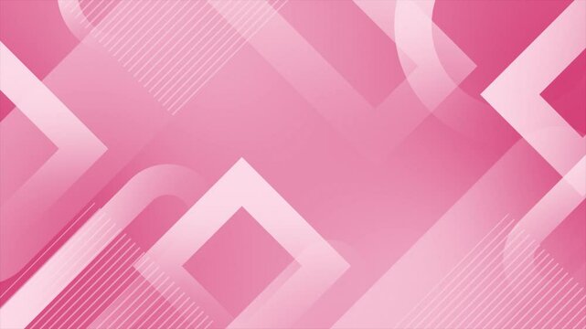 Magenta red color wiggling geometric shapes with parallel lines modern design loop able geometrical background
