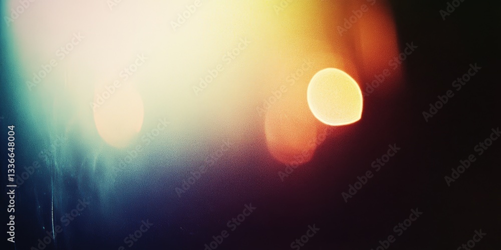 Poster a vibrant, abstract image featuring soft light orbs against a blurred background, creating an ethere