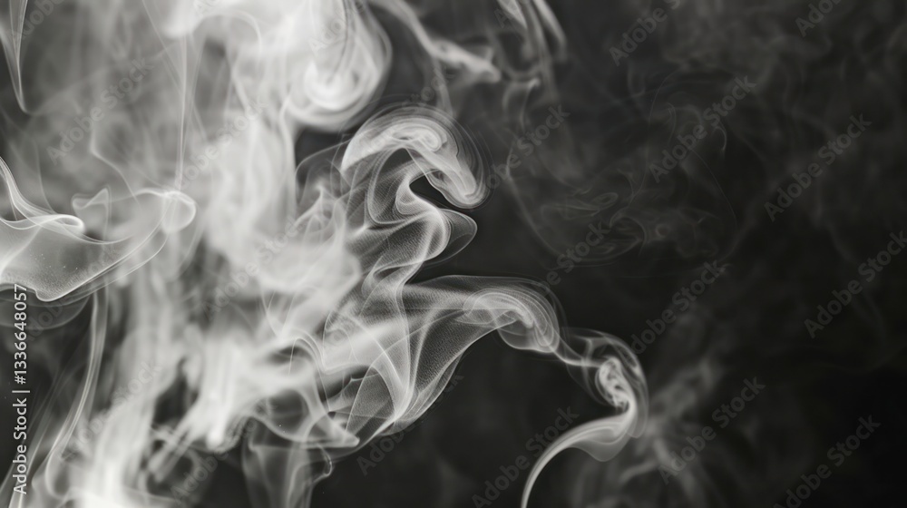 Poster white smoke explosion fog mist steam black backgrounds flow curve ripple thin transparent overlay ci