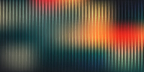 Bright striped background with futuristic vintage aesthetic and nostalgic retro chrome. Dramatic chromatic gradient in retro-futuristic style with warm and cool colors for art projects.