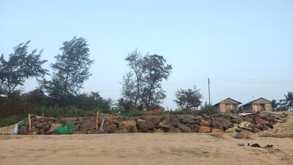 shore of Kolamb beach, Maharashtra, India