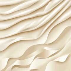 Obraz premium Elegant Flowing Cream-Colored Fabric with Soft Waves and Folds for Textile Design