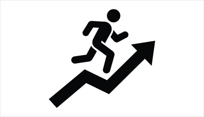 Success Growth Icon. Business Progress and Achievement Symbol.