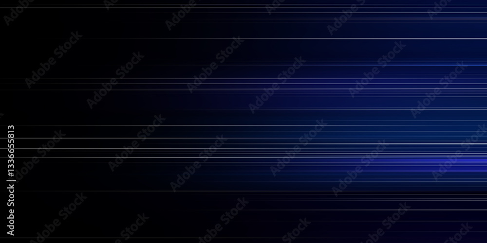 Poster blurred blue abstract background with horizontal lines giving an impression of movement, ideal for t
