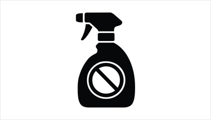 Obraz premium No Chemical Spray Bottle Icon. Toxic Free Cleaning Symbol Vector.