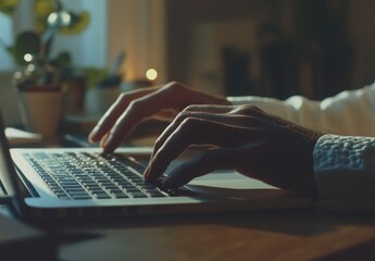 Obraz premium working on laptop