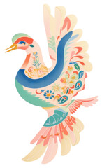 Fototapeta premium Colorful abstract bird illustration
