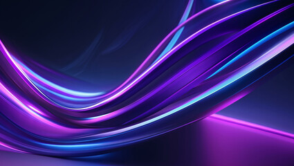 Fototapeta premium Futuristic Neon Ambient Light Background (Purple & Electric Blue Glow)