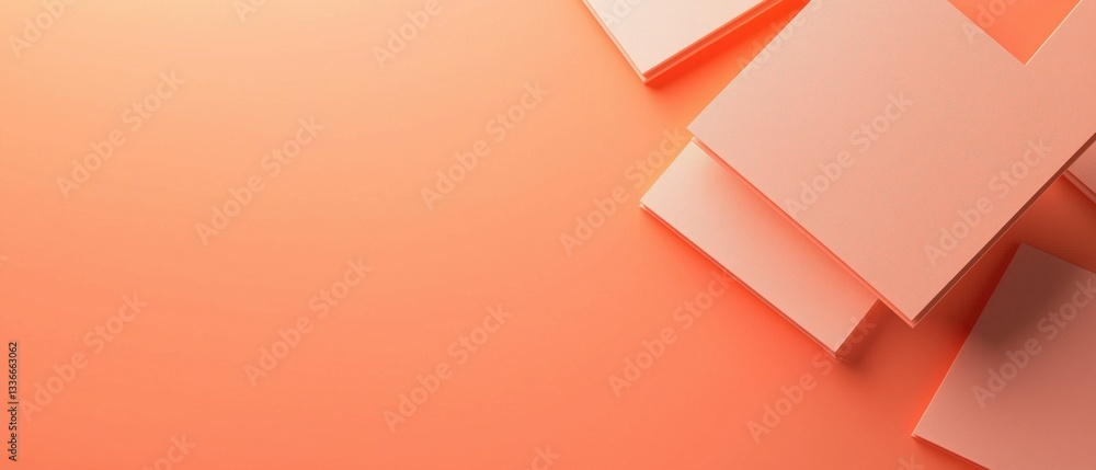 Fototapete abstract background with a gradient of orange and pink colors. on the right side of the image, there