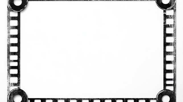 A blank film strip frame, emphasizing the vintage style of photography and cinema, ready for creative use or editing. - Powered by Adobe
