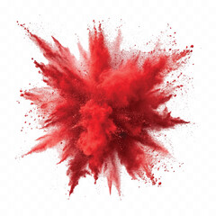 abstract 3d powder explosion in different colour style isolated white wide panorama background
