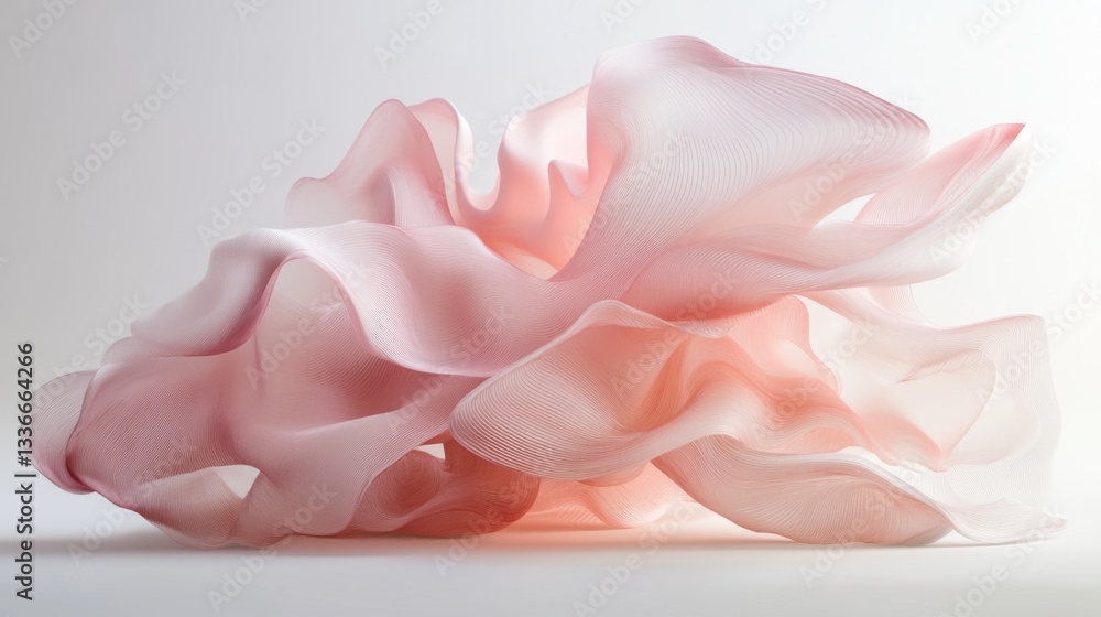 Poster creating ai-generated abstract composition fluid shapes digital space art piece virtual gallery aest