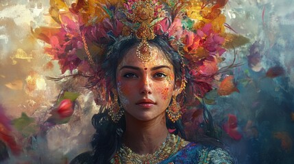 Creating ai-generated artwork inspired by traditional cult gigapixel virtual gallery digital art online showcase immersive experience