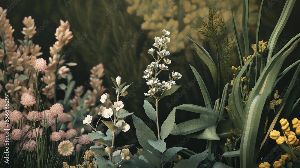 Poster creating ai-generated botanical illustration of fdeafbbf gigapixel virtual studio digital art enhanc