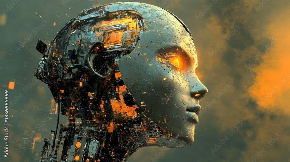 Poster creating ai-generated conceptual artwork digital realm gigapixel images virtual environment abstract