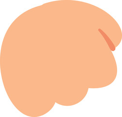 Human clenched fist hand gesture