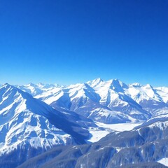 Obraz premium High-resolution commercial stock photo of Germany snow-capped Alps, clear blue sky, pristine landscape, professional quality, wide shot, cold color palette, breathtaking vista