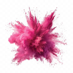 abstract 3d powder explosion in different colour style isolated white wide panorama background