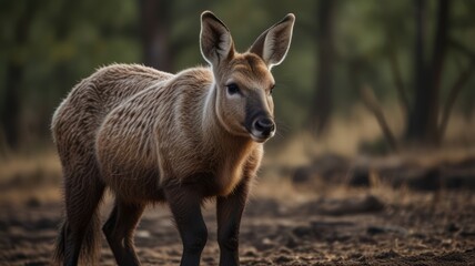 Fototapeta premium Young antelope-like creature in a natural habitat