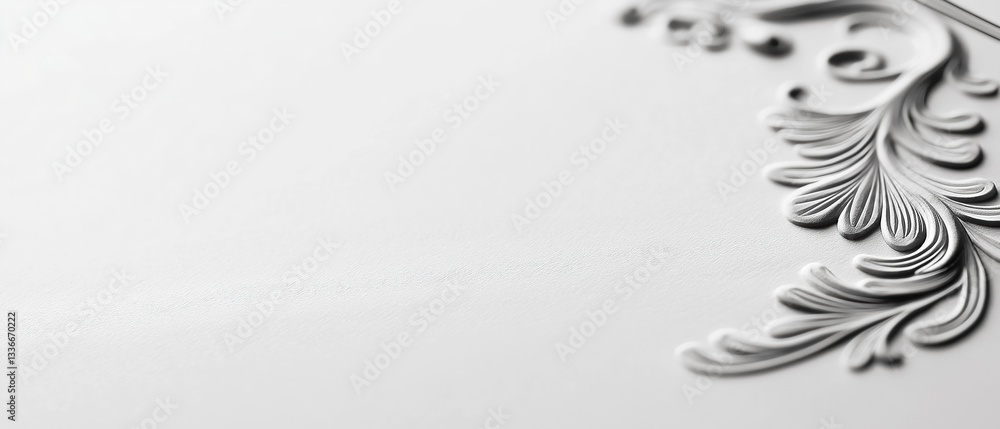 Poster close-up of a decorative element on a white background. the element is made up of intricate swirls a