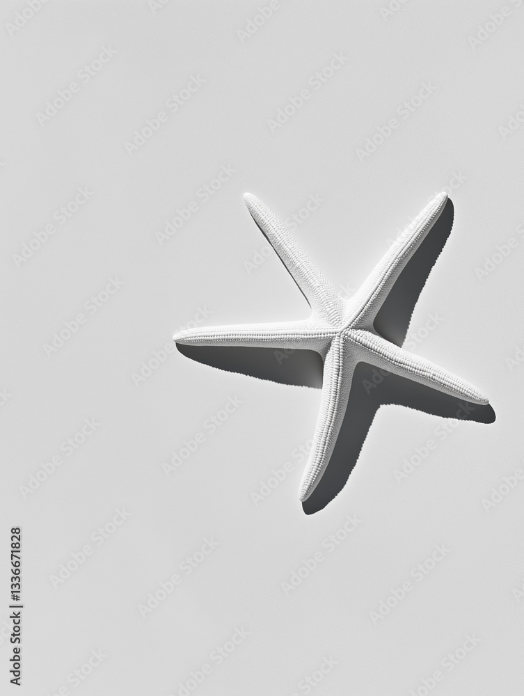 Fototapete 3d rendering of a starfish. the starfish is in the center of the image and is facing towards the rig