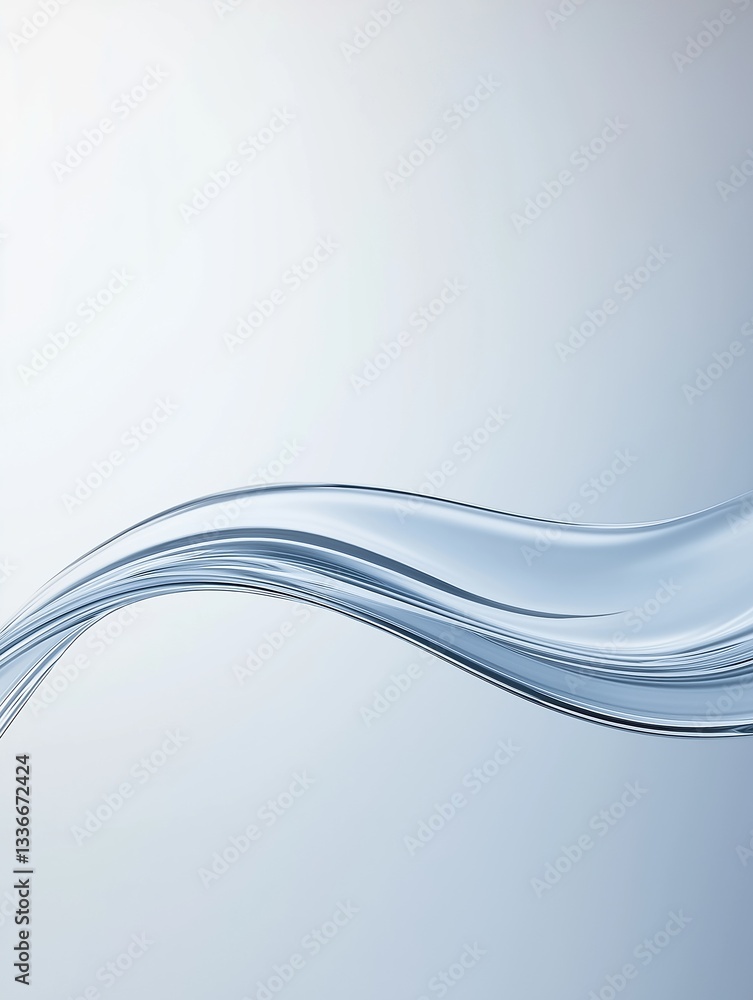 Poster abstract background with a light blue color. in the center of the image, there is a curved line that