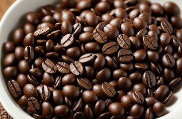 Obraz premium コーヒー豆のクローズアップ