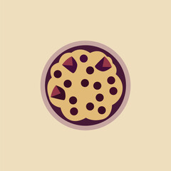 Fototapeta premium National Chocolate Chip minimal Vector design 