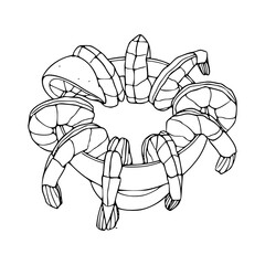 seafood wreath vector design