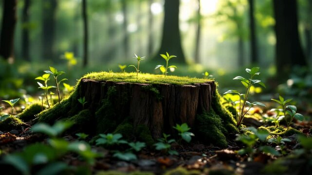 Ethereal Forest Escape: Step into a tranquil, mystical woodland scene where sunlight filters through ancient trees, creating an atmosphere of peace and serenity. Perfect for fantasy, fairytale, or    