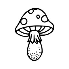 mushroom cartoon isolated on white