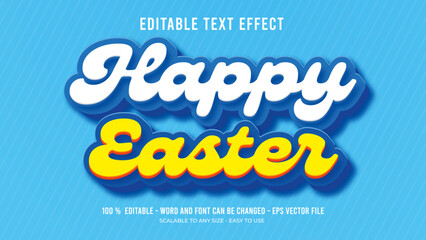 happy easter editable text effect