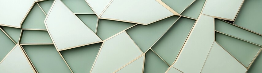 Fototapeta premium Geometric Green and Gold Pattern Design for Modern Backgrounds