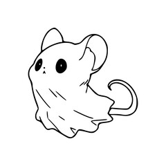 Obraz premium adorable boo mouse vector design