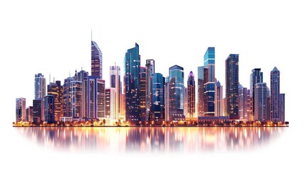 Fototapeta premium City architecture skyscrapers landscape.