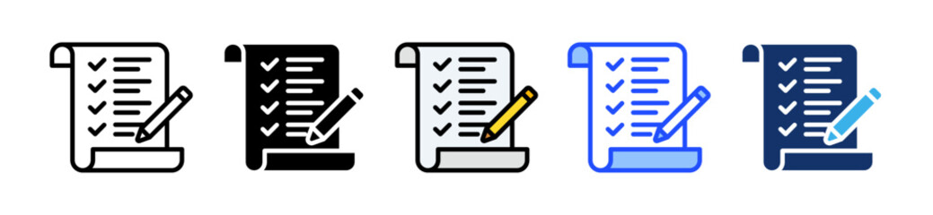 Tasks To Do List Icon Set With Multiple Style Collection