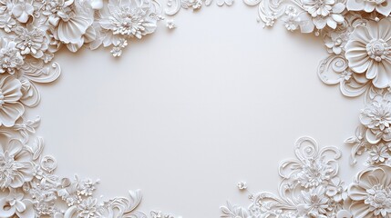 Elegant Vintage Wedding Decoration with Floral Borders Ideal for Invitations and Event Design
